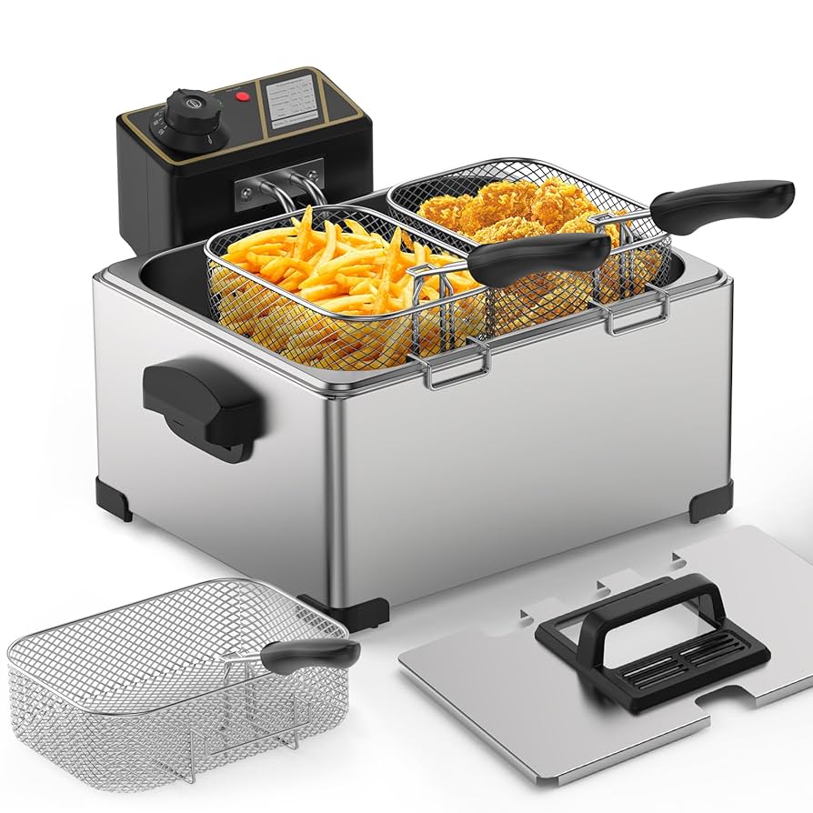 Amazon.co.jp: BriSunshine フライヤー 電気 5L 卓上フライヤー
