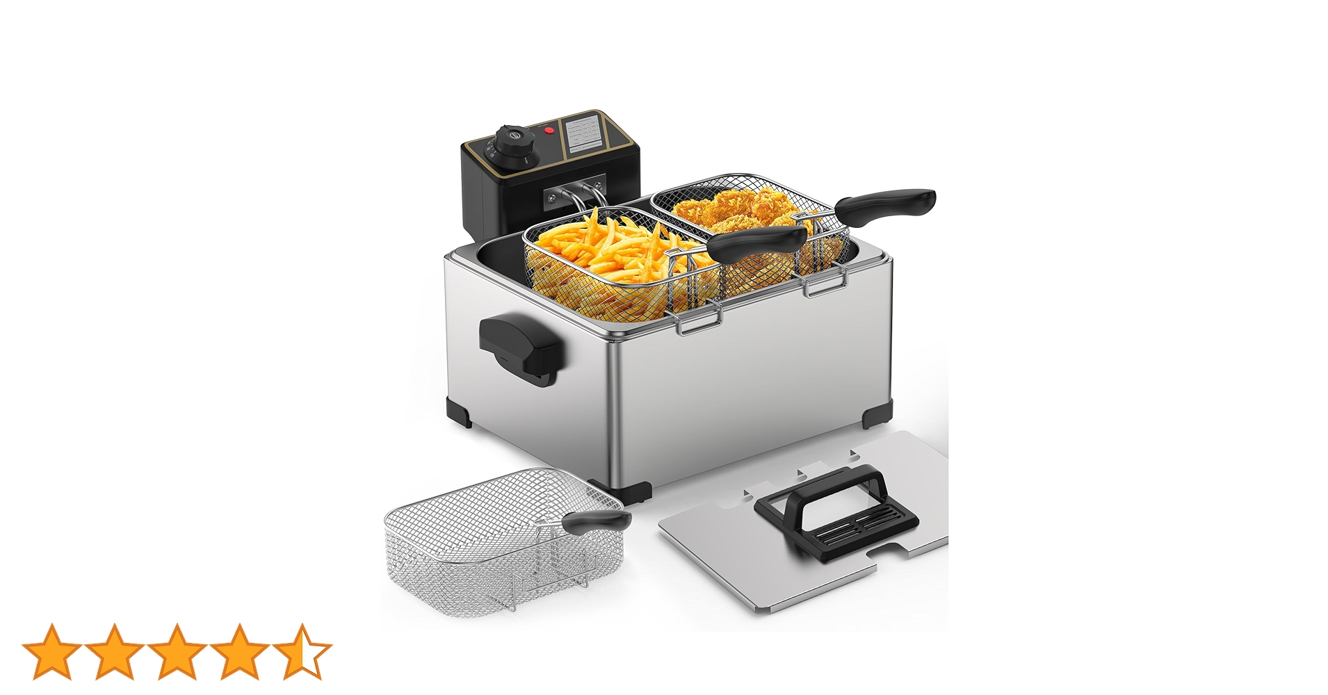 Amazon.co.jp: BriSunshine フライヤー 電気 5L 卓上フライヤー