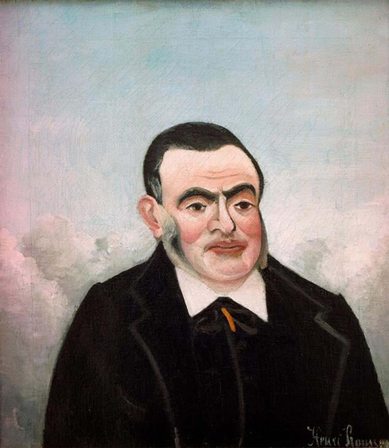 ARTXLXXBN Famous Painting Canvas Artwork Graffiti Print Portrait of a Man by Henri Rousseau Portrait Canvas Image for Home Decor 60x90cm