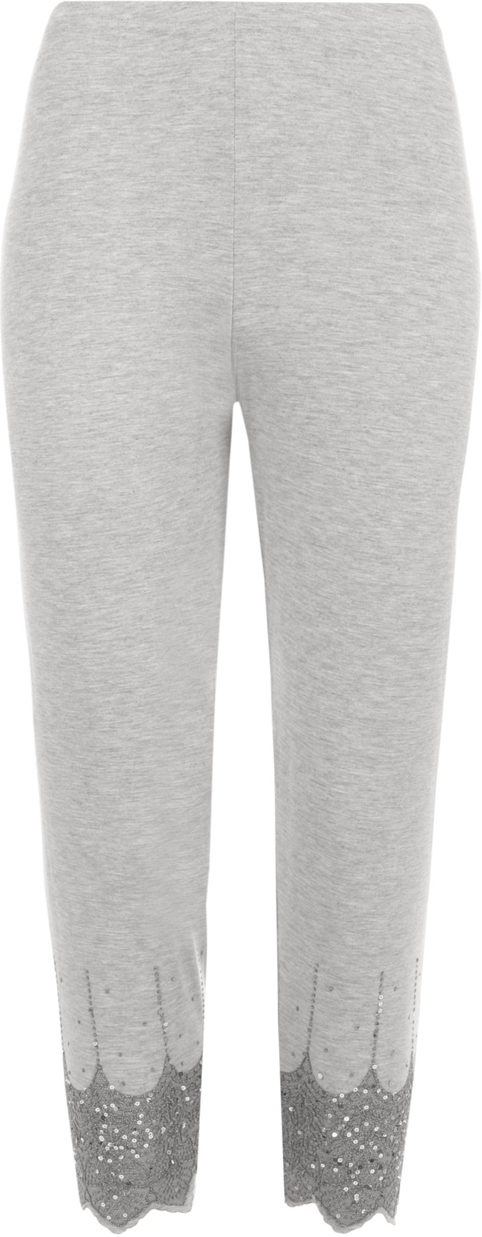 WearAll Womens Sequin Leggings Ladies Stretch Elasticated Silver Gold Pants Grey 24/26