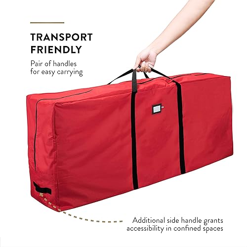 Miniatura 4 de Bolsa de alta calidad para guardar el árbol de Navidad para árboles artificiales desarmados de hasta 9 pies de alto tiene asas duraderas y un