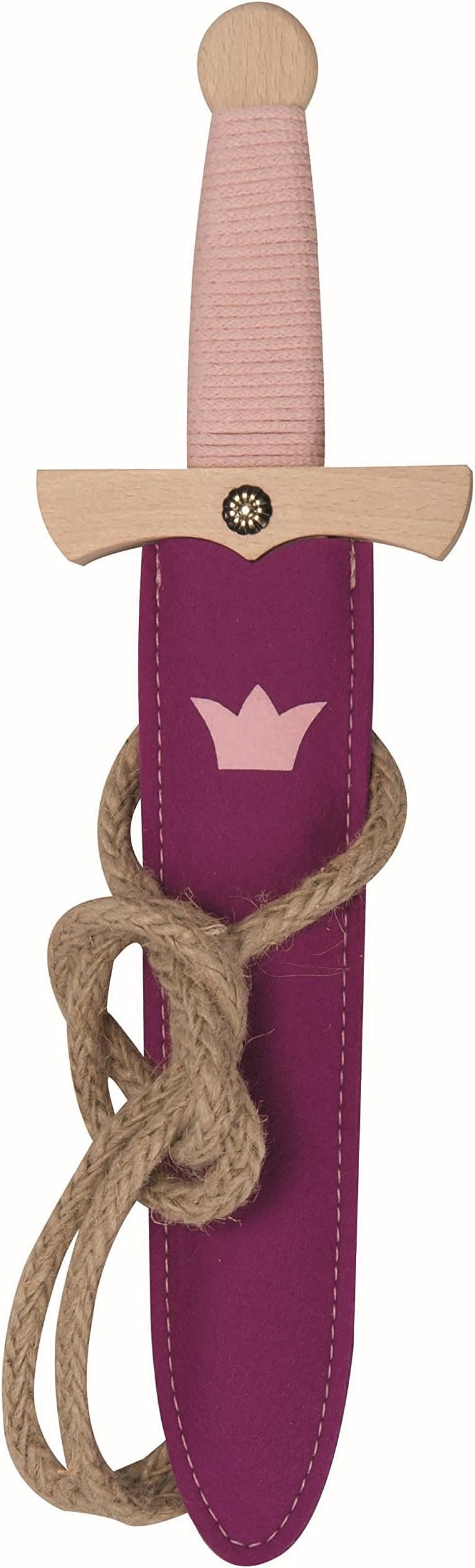 VAH - lovely Princess-Dagger-Set; Theme: Princess; 13,8 inches (35cm) length - made from original beech wood [Set Incl. Scabbard made from wool felt| plenty of details |handcrafted Quality from Germany]