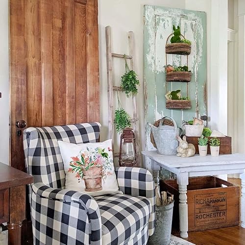 Miniatura 2 de PANDICORN Fundas de almohada de primavera de flores silvestres de 18 x 18 pulgadas, decoración de primavera y verano al aire libre, decoración de