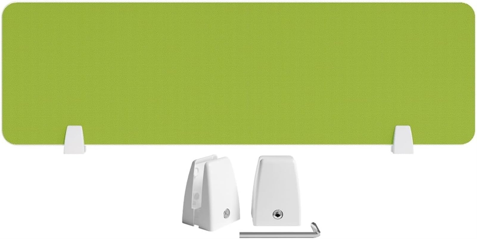 LWJSOCP Desk Privacy Panel 30cm Height Sound Absorbing Cubicle Divider Acoustic Partition for Office and Classrooms Clampon Design (Green 120x30cm)