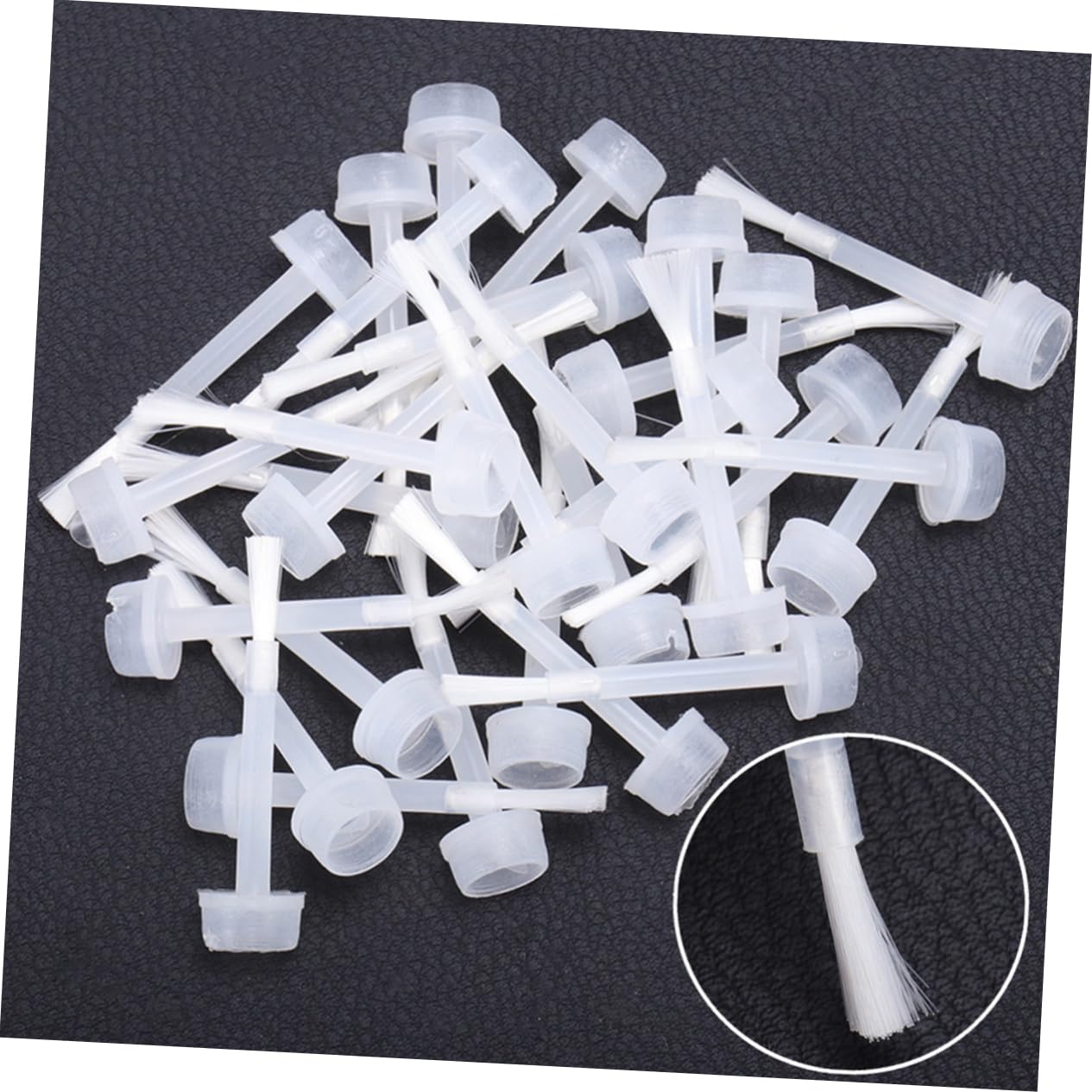 GALPADA 400pcs Nail Polish Replacement Brushes Soft Bristles Manicure Tools for Efficient Application and Easy Installation Polish Lids
