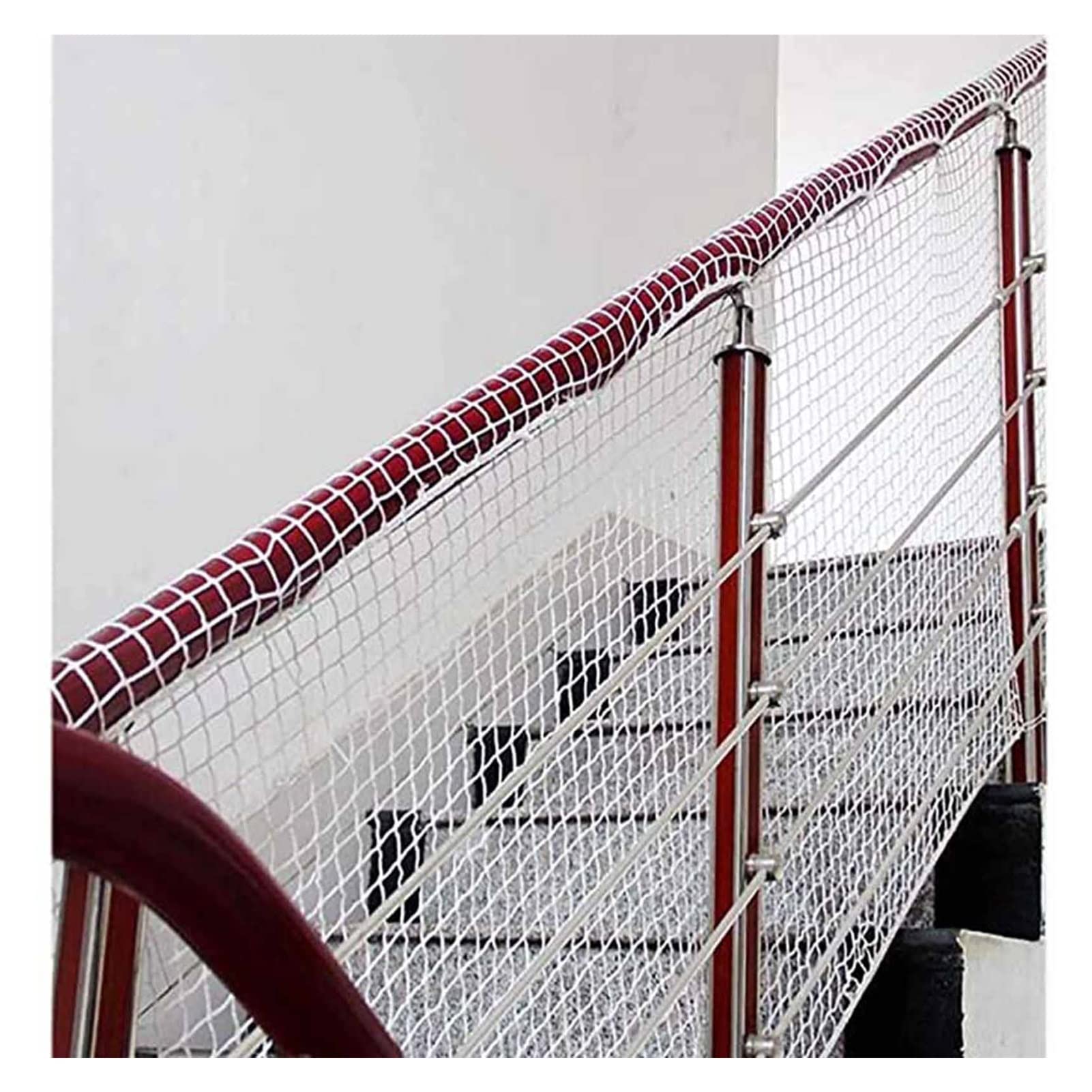 Children's Outdoor Net Nylon Protective Net Plant Fence Rope Net White Cargo Net Garden Fence Pet Safety Net (10cm Mesh 1x4m(3.3x13.1ft))