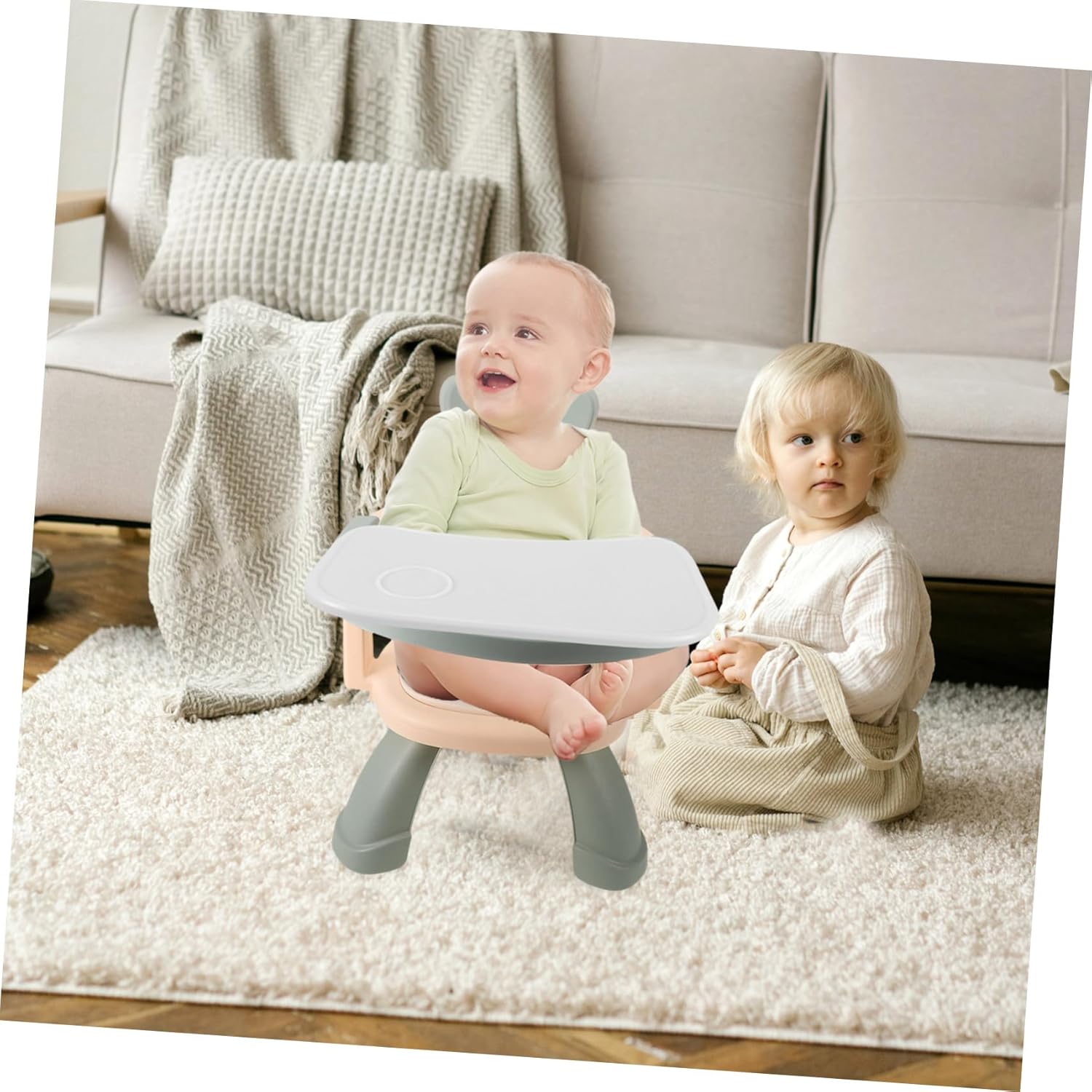 Portable Tray for High Chair Newborn Eating Tray Multi Functional Dining Accessory for Sleek Design for Mealtime and Play White