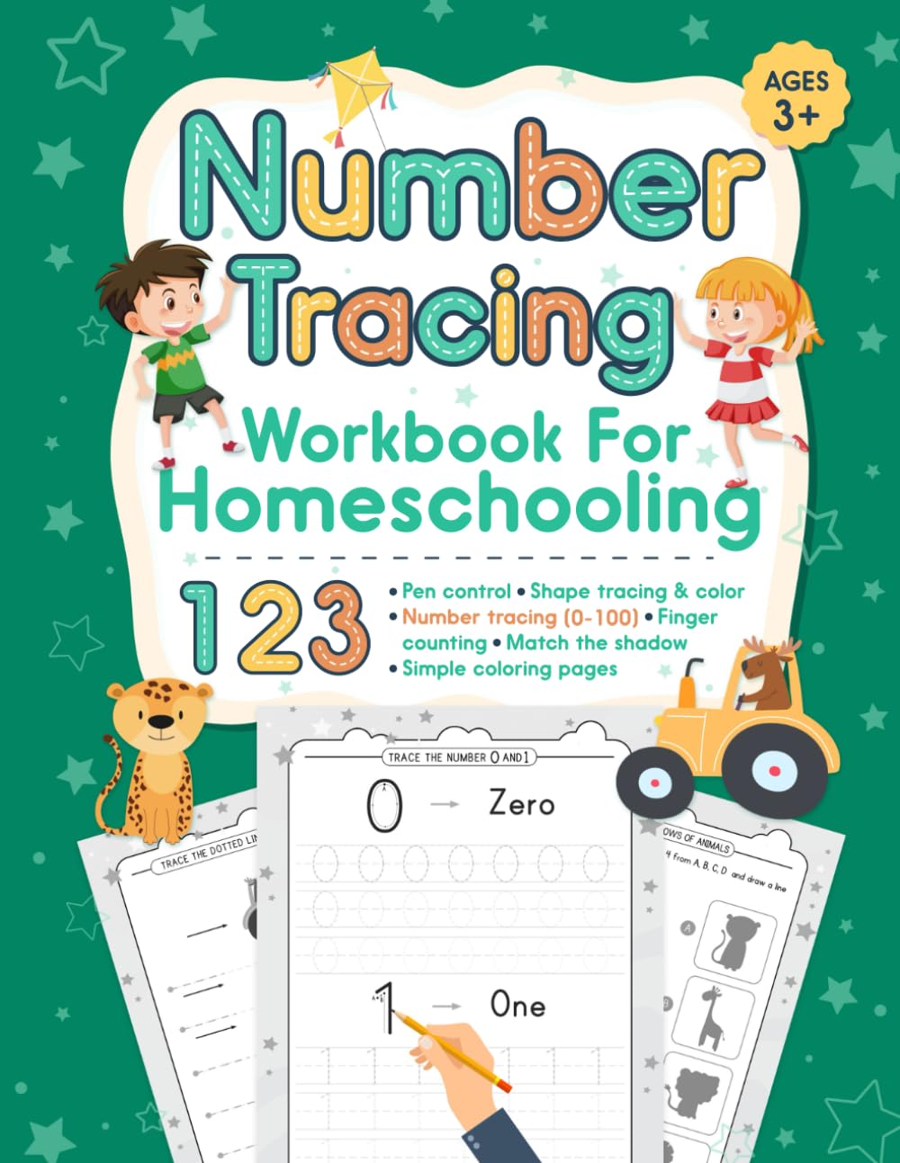 Number Tracing Workbook For Homeschooling: This Is a Number Tracing and Handwriting Workbook For Kindergarten, Preschool, and Elementary Schools Kids Including Pen Control, Shape Tracing, etc