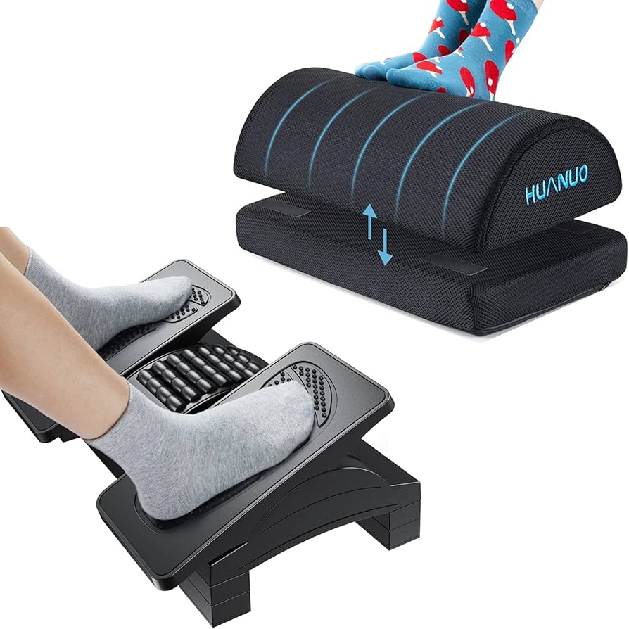 SUNFLEX Ergonomic Height Angle Adjustable Footrest Under, 57 OFF