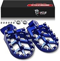 Vista 14 de MZS Estriberas para Moto de Cross, Reposapiés CNC Motocross Ancho MX Pedal Verde Compatible con KX250F 06-18 / KX250 19-24 / KX450F 07-18 / KX450