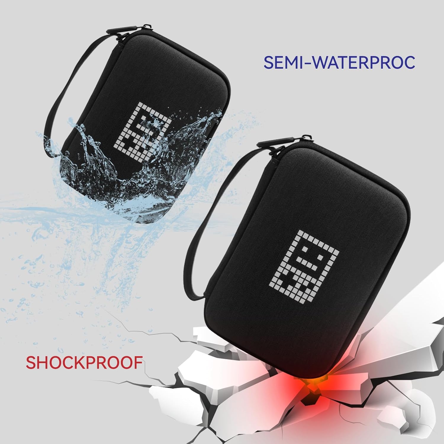 GameLo RG35XX Plus Case Portable Console Case for RG35XX Plus, Holds Game Console, Charging Cable, and Accessories, with Straps and D-Buckles, Lightweight, Compact, Easy to Carry, Black - Image 5