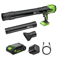Greenworks 24V Soffiatore a Batteria con 4Ah & Caricatore 65W PD