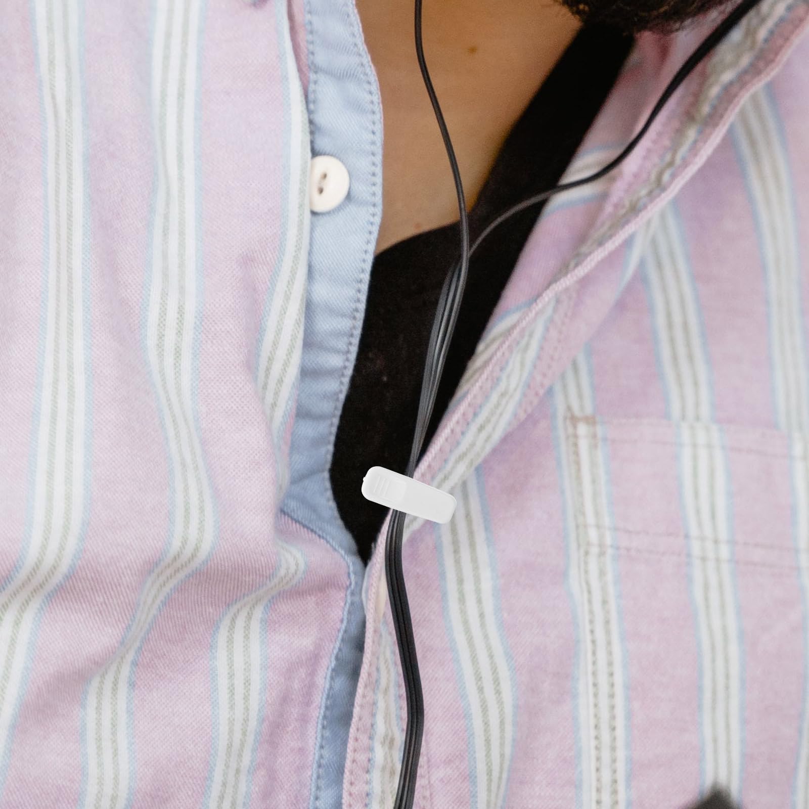 10 Stück Kopfhörerkabelklemmen Weiß Kabelclips für Headset Kabel Leichtes Befestigungszubehör für Musik Unterwegs und Büro