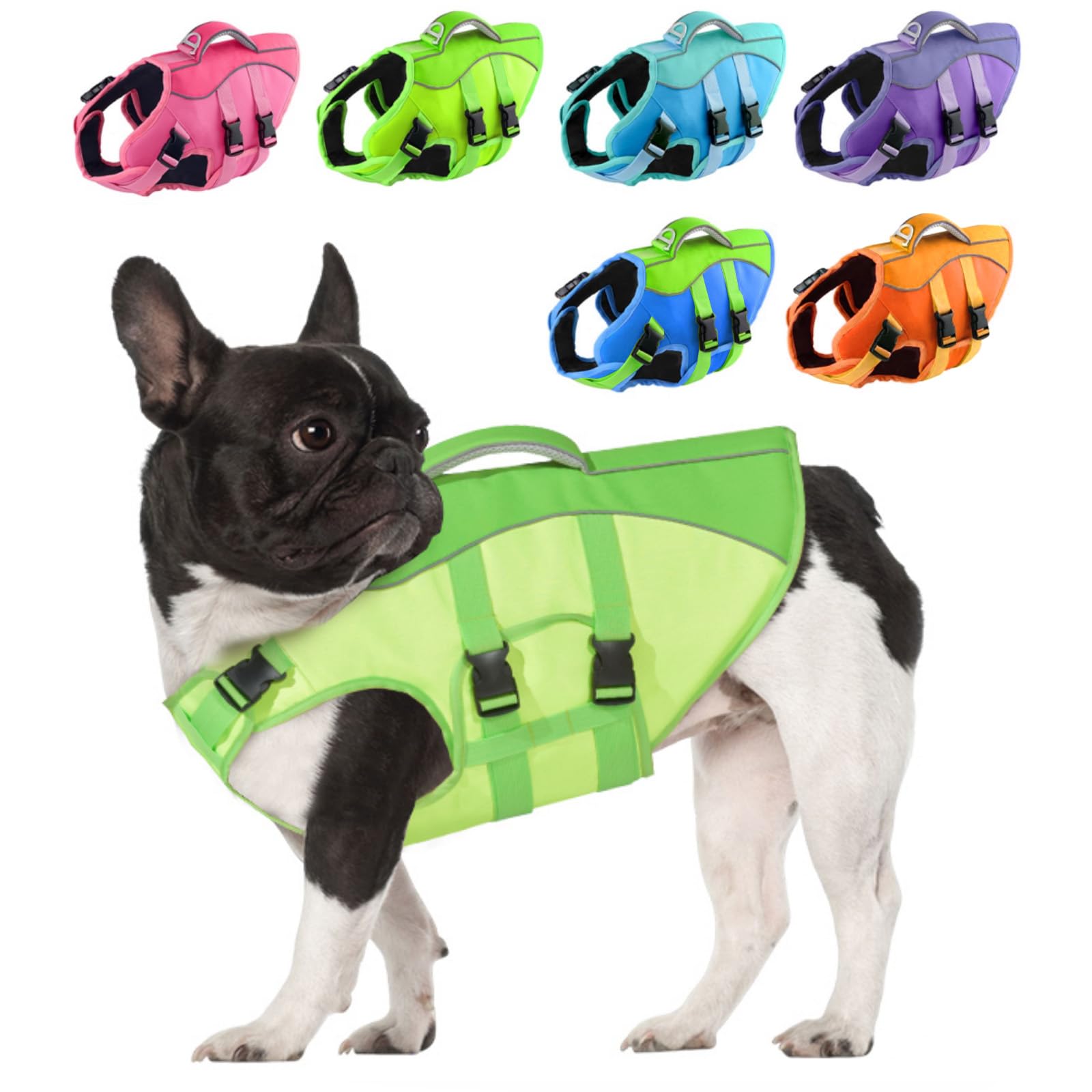 PETDSH Dog Life Jacket Small, High Flotation Dog Life Vest for Swimming Boating, Reflective Puppy Lifejacket with Superior Buoyancy and Rescue Handle, Adjustable Safety Dogs Floating Vests โ image 1