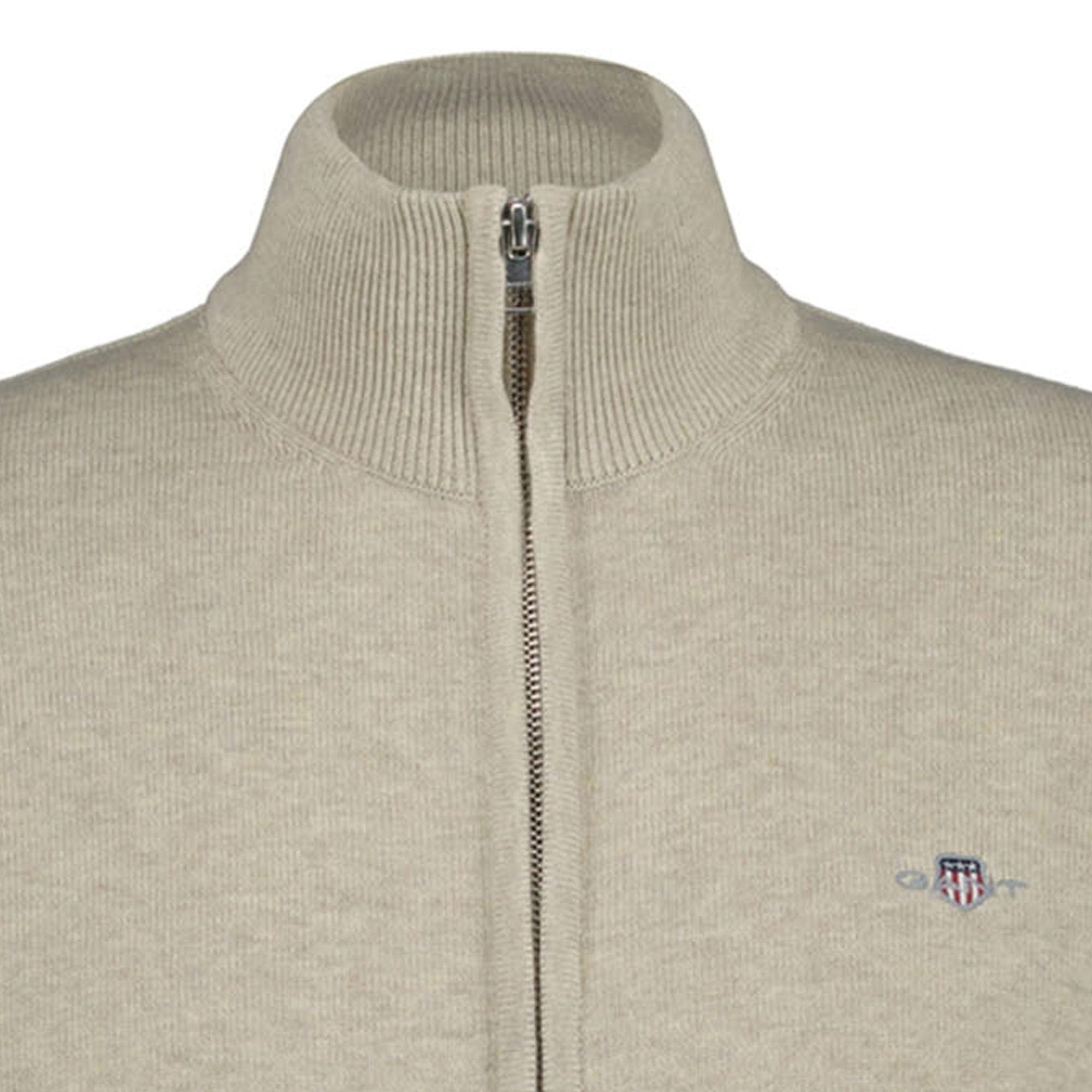 GANT Casual Cotton Zip Cardigan Suéter cárdigan Hombre