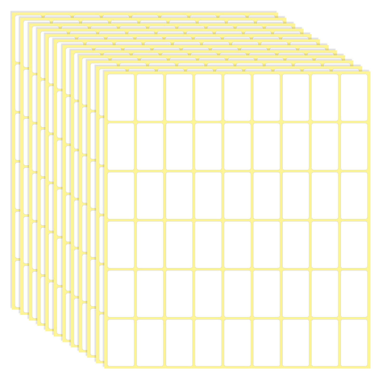 Sliverdew Pack of 1620 Stickers: 16 x 28 mm White Blank Labels - All-Purpose Food Jar, Box, File, School Labels — image 1