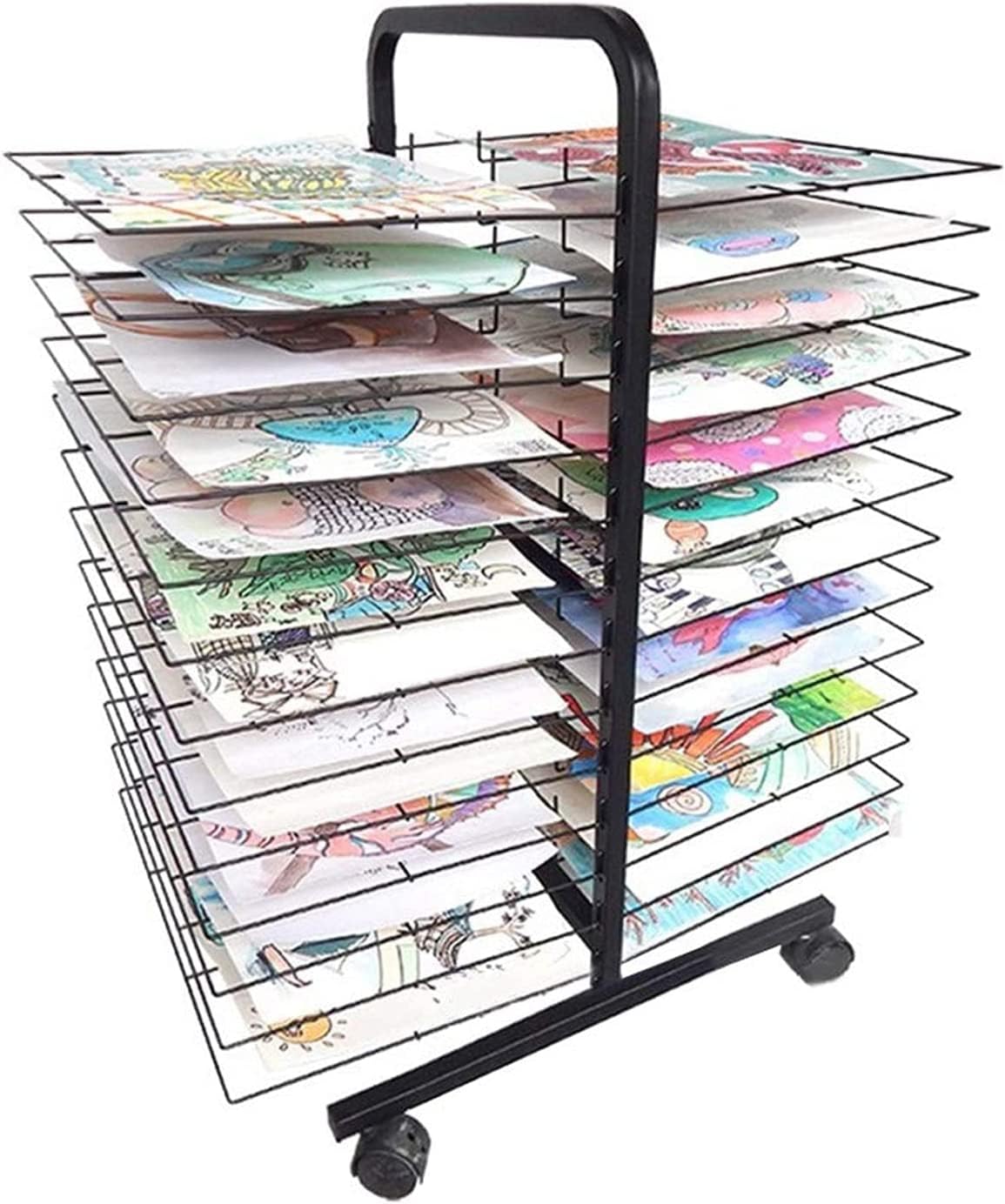 JYHHGDS Art Drying Rack for Classroom Drying Rack Mobile Art Drying Rack, Multi-Layer Drying Easel Art Studio,