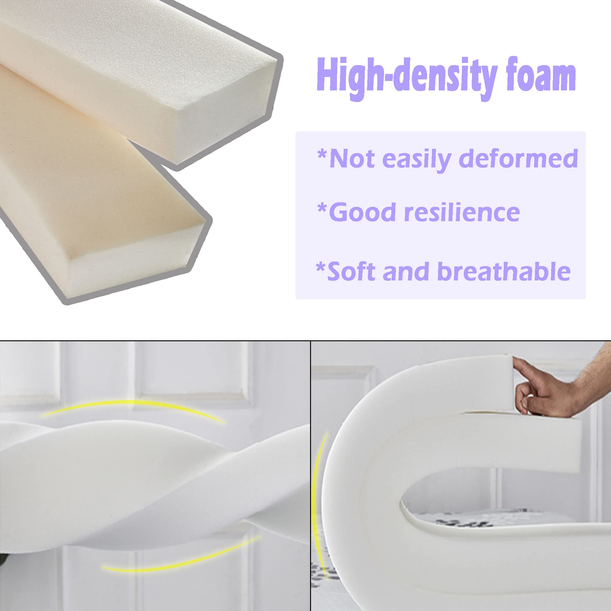 XIEMINLE Bed Gap Filler for Single/Double/King Bed, Custom Size Sofa Cushions Support, Headboard Pillow Cushion, Sofa Bolster Armrest Cushion with Removable Cover,150 * 10 * 20cm,Blue2