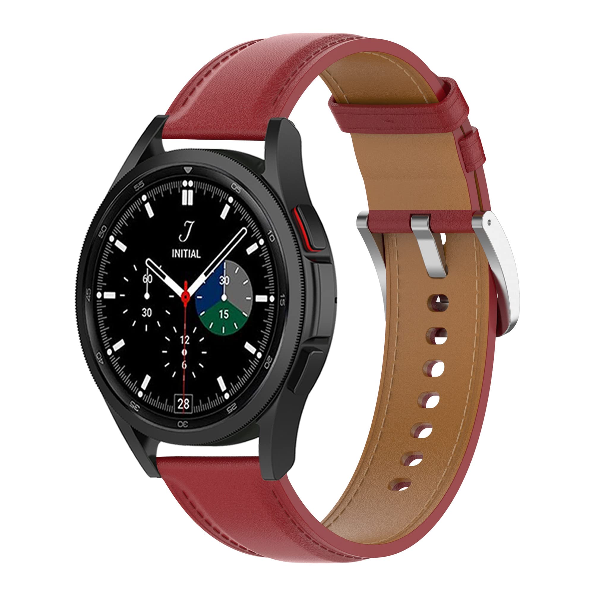 Wrist Strap for Garmin Vivoactive6/Vivoactive5, Approach S44/Approach S50, for Amazfit Active 2 Smartwatch Genuine Leather Wristband Bracelet