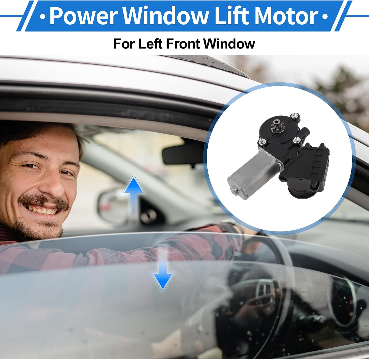 Front Left Driver Side Power Window Regulator Lift Motor for Toyota 4Runner TRD Pro 4.0L V6 15-23 No.8572035161 10 Pins Car Window Glass Lift Motor