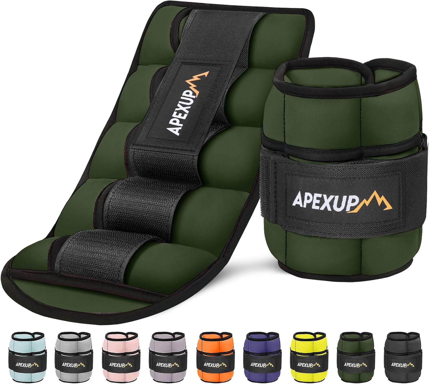 APEXUP 10 libraspar de pesas de tobillo ajustables para mujeres y hombres, correas de peso modularizadas para piernas para yoga, caminar, correr,