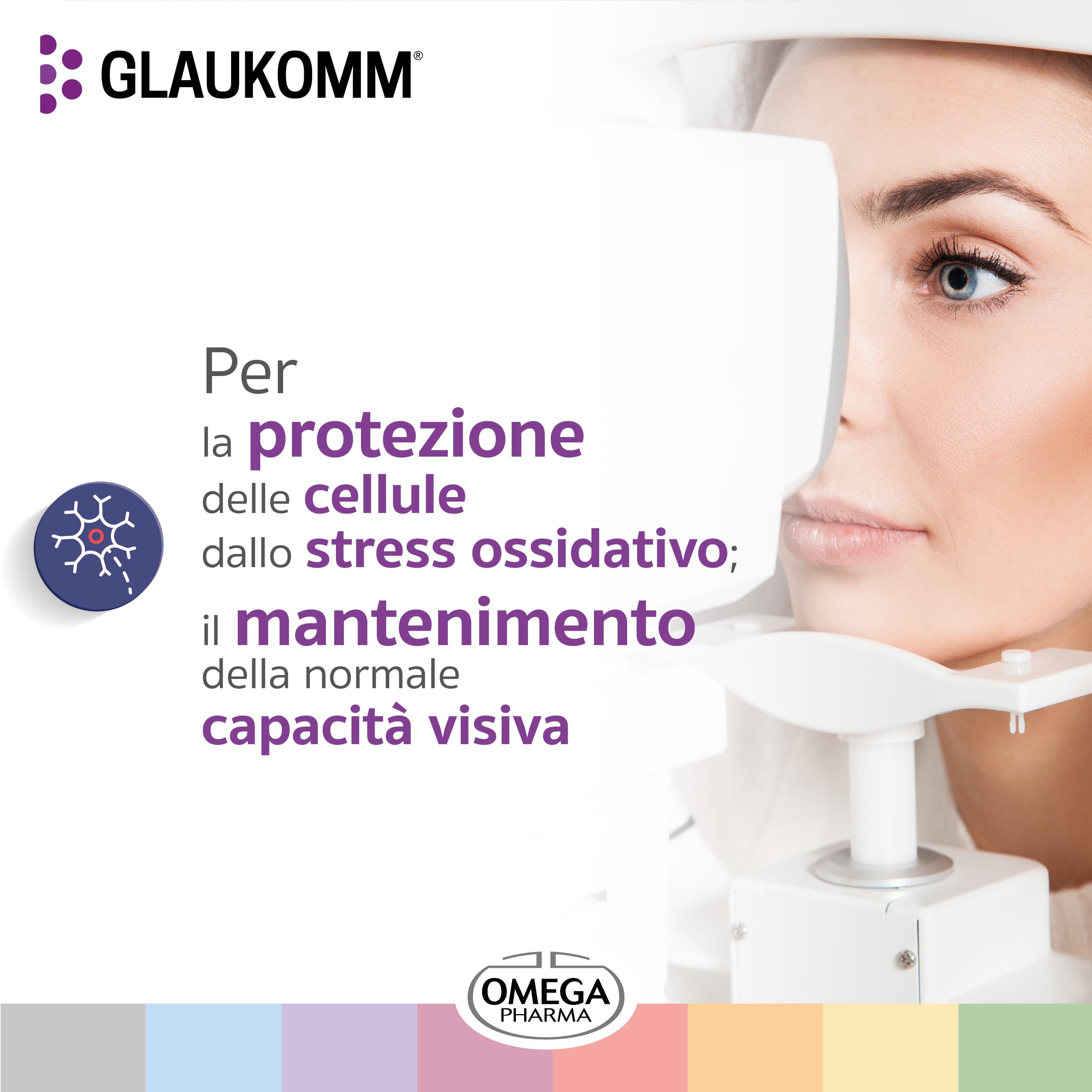 GLAUKOMM®, integratore per la Vista, con Citicolina | Omega Pharma | integratore alimentare, citicolina, coleus, ribes nero, acido nervonico, vitamine C, E e A