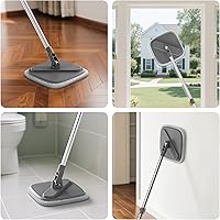 Vista 6 de Juego de trapeador y cubo, trapeador giratorio con sistema de agua sucia separado, mopas de limpieza profunda para suelos, trapeadores versátiles