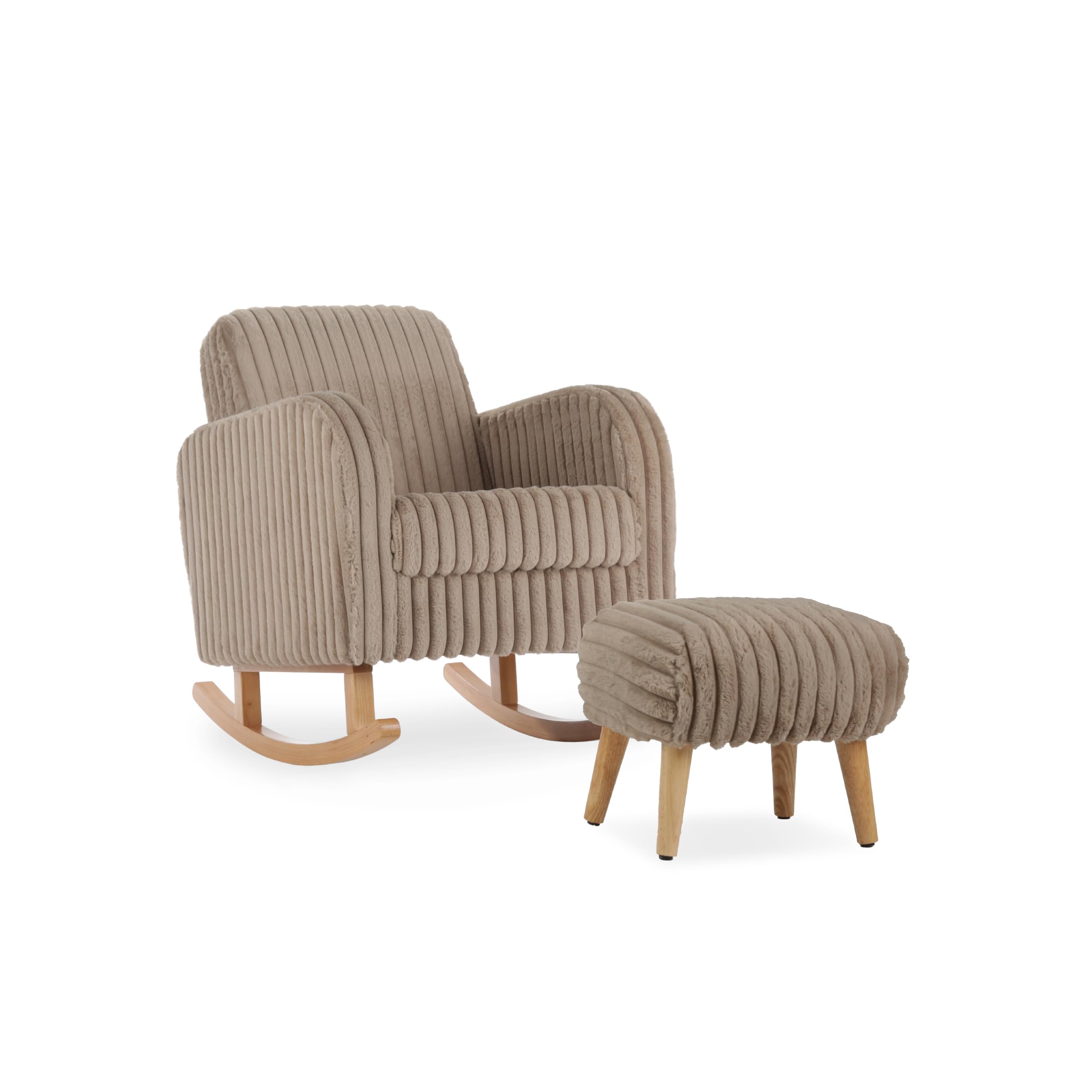 CuddleCo Etta Nursing Chair & Foot Stool with Wide Armrests