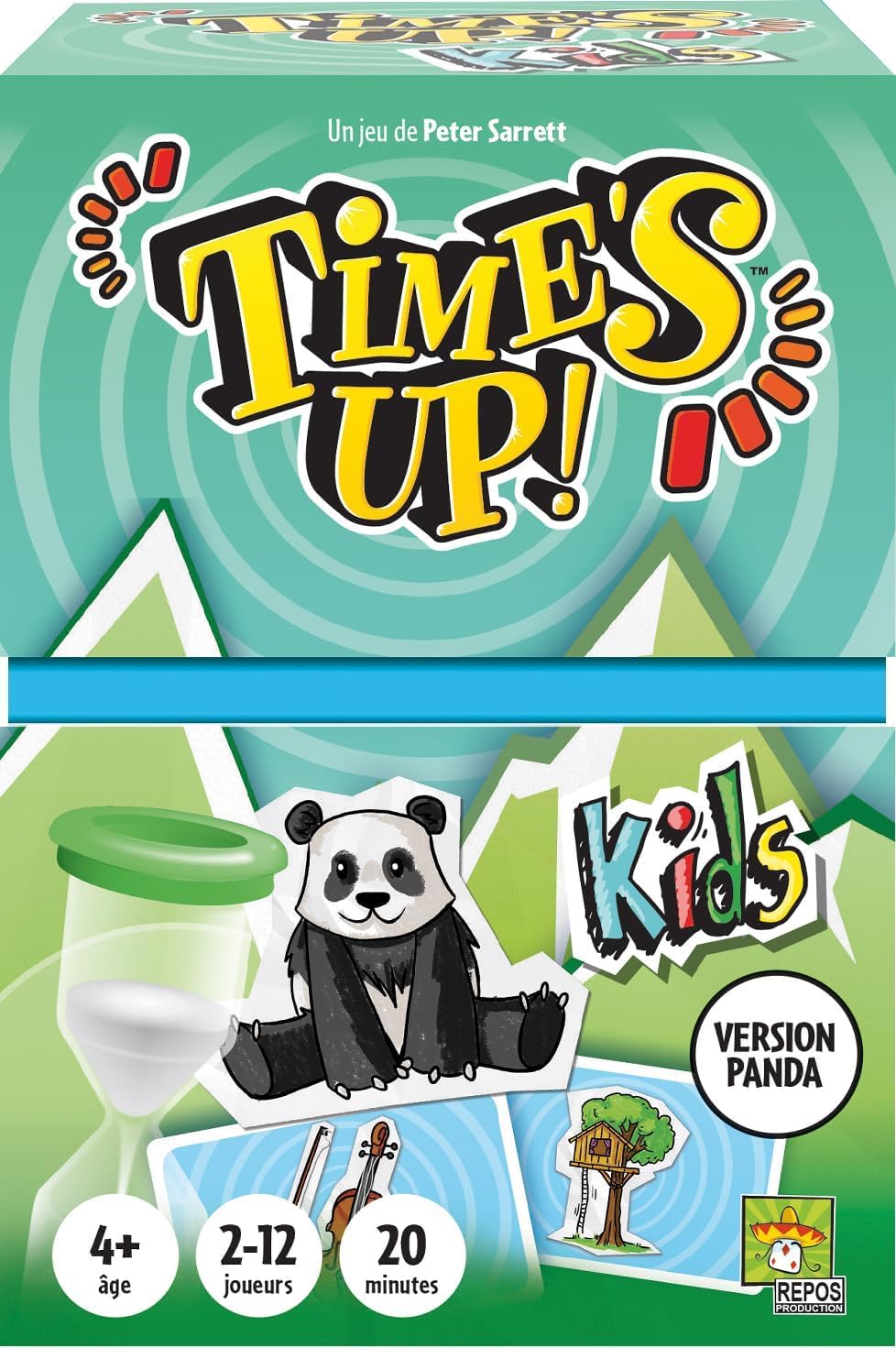 Asmodee Time's UP! Kids Version Panda Jeu de Société Enfants dès 4 Ans Jeu d'Ambiance Famille Rapidité Cartes Dessins 2-12 Joueurs 20 Min