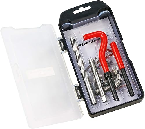 Highking Tool Kit de reparación de roscas, M10 x 0.039in, kit de reparación de roscas compatible con juego de herramientas manuales para reparación
