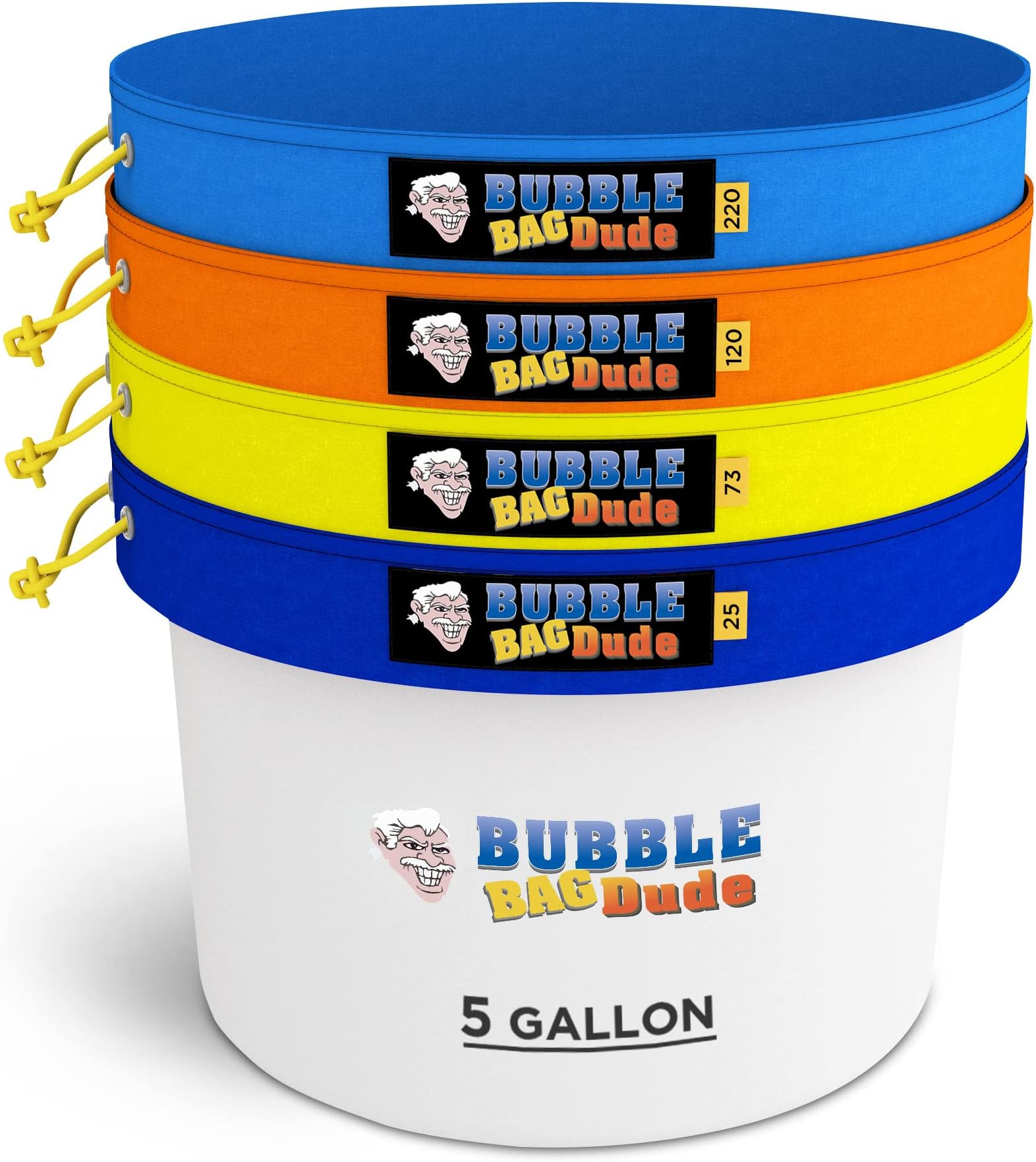 Hyindoor Bubble Mesh Bags 5 Gallon 5 Hash Bag Ice Bubble Bag Essence Extractor Kit Come with Pressing Screen and Storage Bag