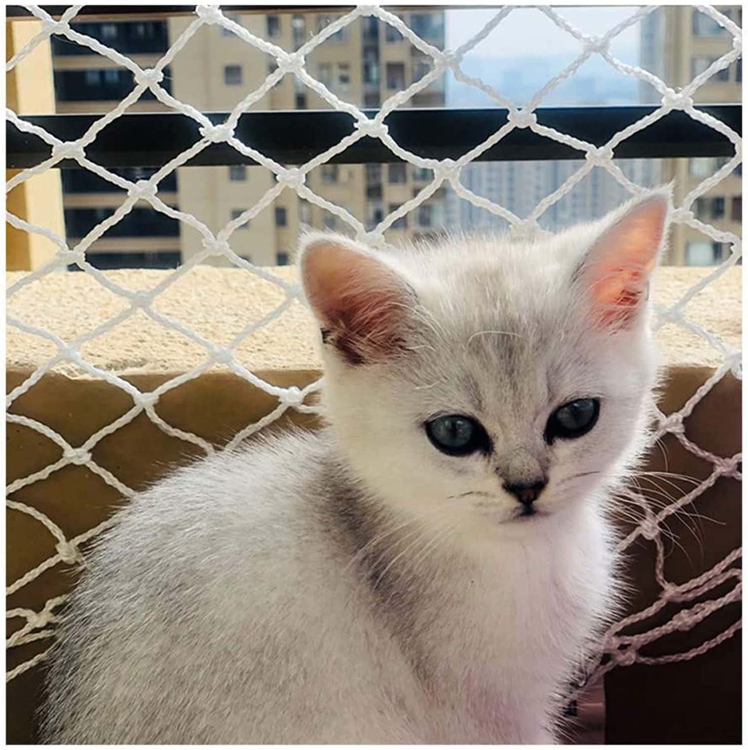 Red de seguridad para gatos para balcón y ventana, red de protección para mascotas a prueba de desgarros, valla de escalada al aire libre para gatos, protector de cuerda tejida para escaleras y