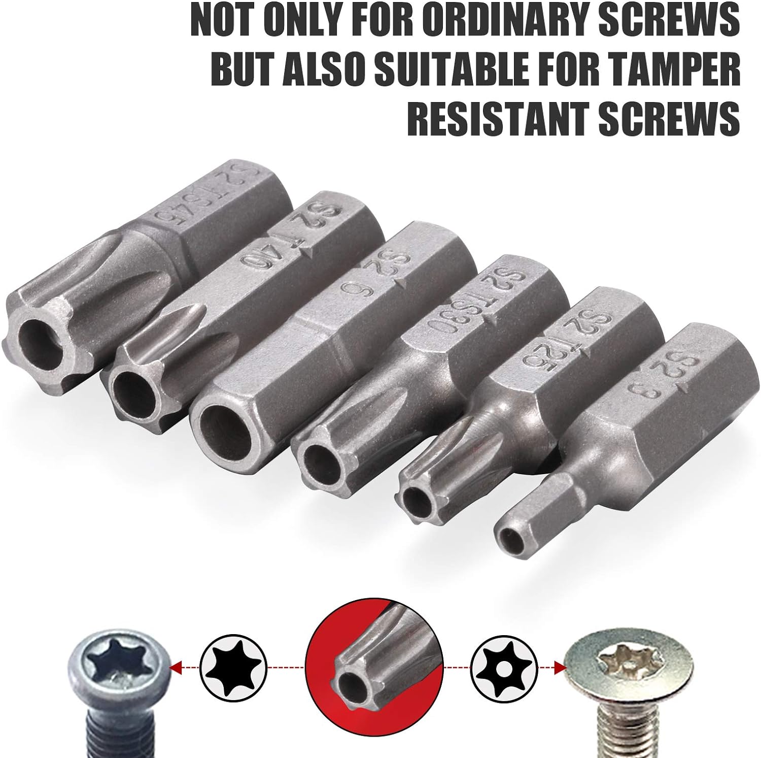 214-Piece Screwdriver Bit Set S2 Steel Drill bit set Power Bit Set with Security Bits - Image 4