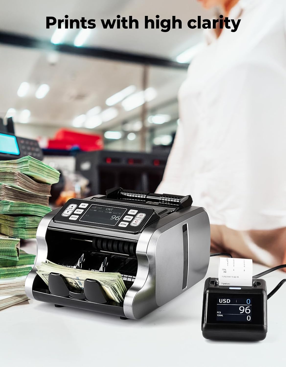 MUNBYN P01 Thermal Printer producing high clarity prints