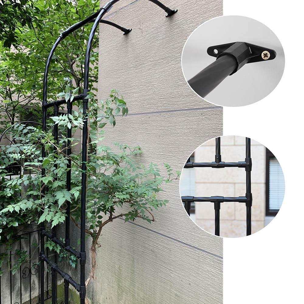 Metalowa kratka ogrodowa do dekoracji ścian, altana wewnętrzna/zewnętrzna, szeroki łuk podporowy, 60-300 cm, wszechstronny pnącze do roślin, elegancki design ogrodowy, struktura kratowa