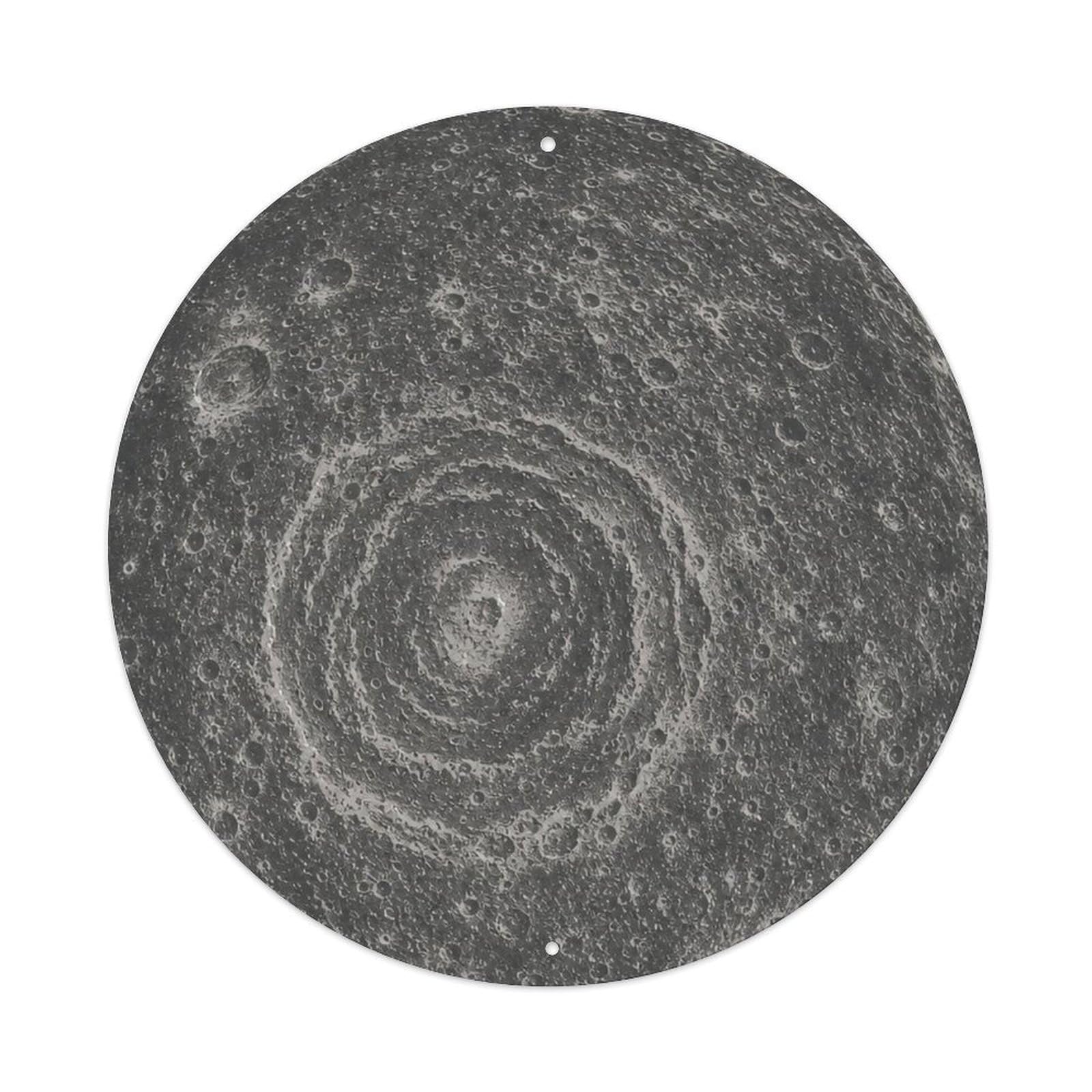 Okngb Style Outer Space Callisto Jupiter Moon Cosmic Discovery Metal Tin Sign Plaque Wall Decor For Cafe, Man Cave, Club Bar, Office, Home Garden Round Metal Poster 8X8inch