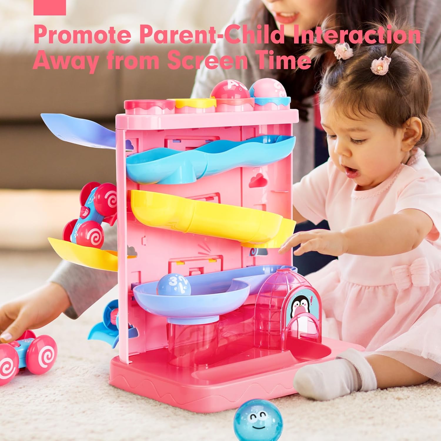 hahaland Toys for 1 Year Old Girls - 2 in 1 Pound & Roll Balls Toy & Car Ramp Race Track Toddler Toys - Baby Toys 12 Months - Early Developmental Hammer Montessori Toys Gifts for 1 2 3 Year Old Girls 6 71ll016R ZL. AC SL1500