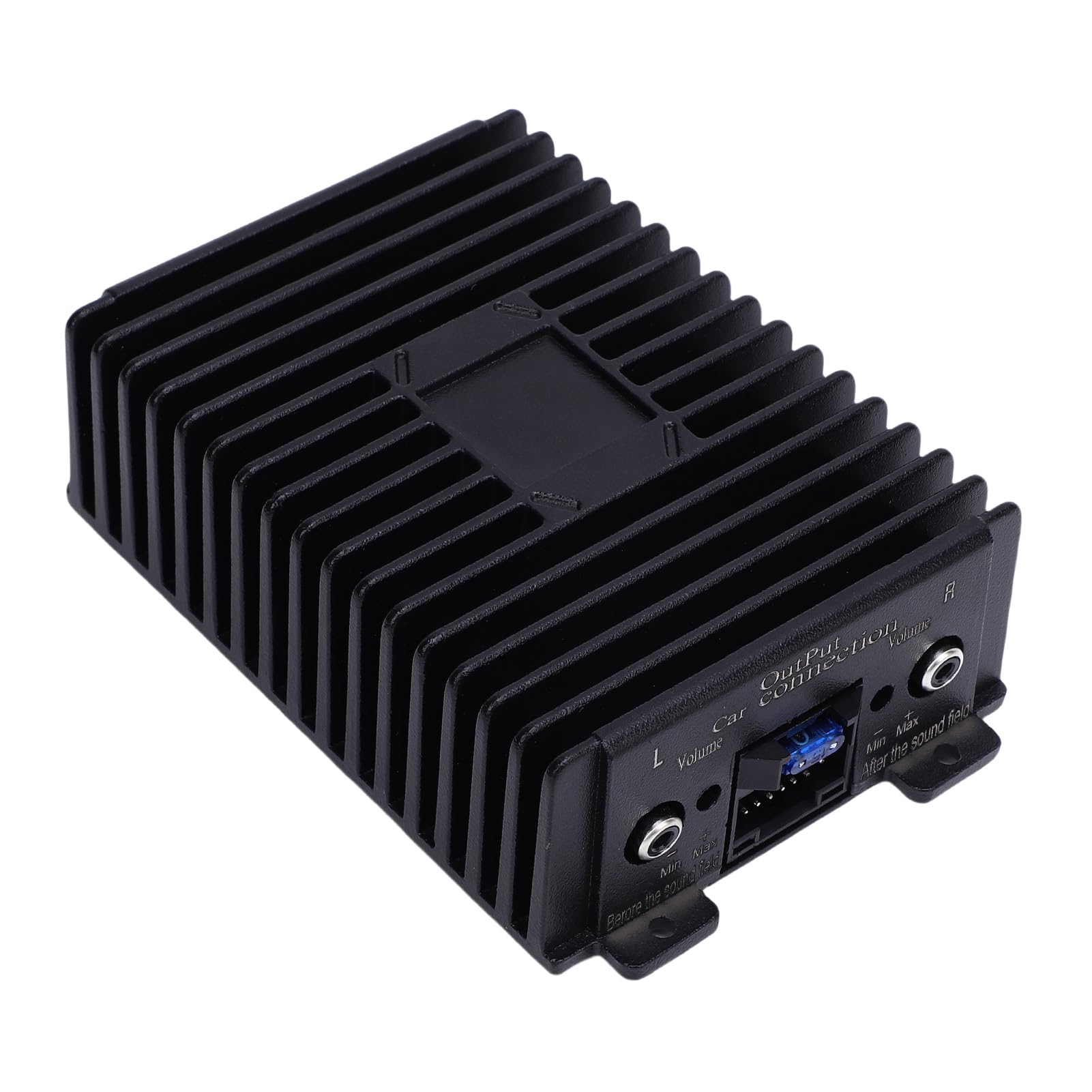 Jiawu 4-kanałowy Wzmacniacz Mocy, Bezstratna Aktualizacja Typu Plug and Play 4-kanałowy Samochodowy Wzmacniacz Subwoofera z Cyfrowym Przetwarzaniem Sygnału, Klasy A/B z obudową ze Stopu Aluminium,