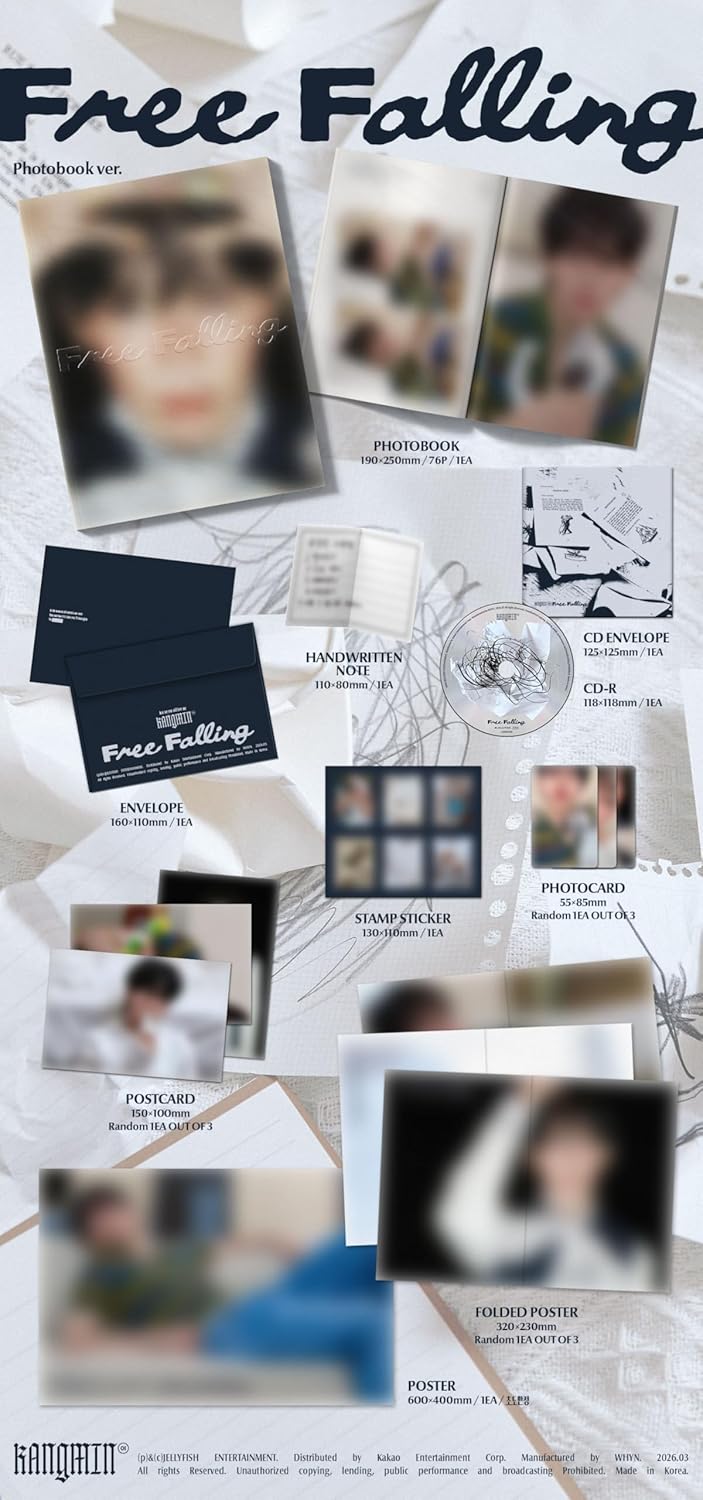 (Photobook Version) VERIVERY Kangmin Free Falling 1st Single Album with Tracking