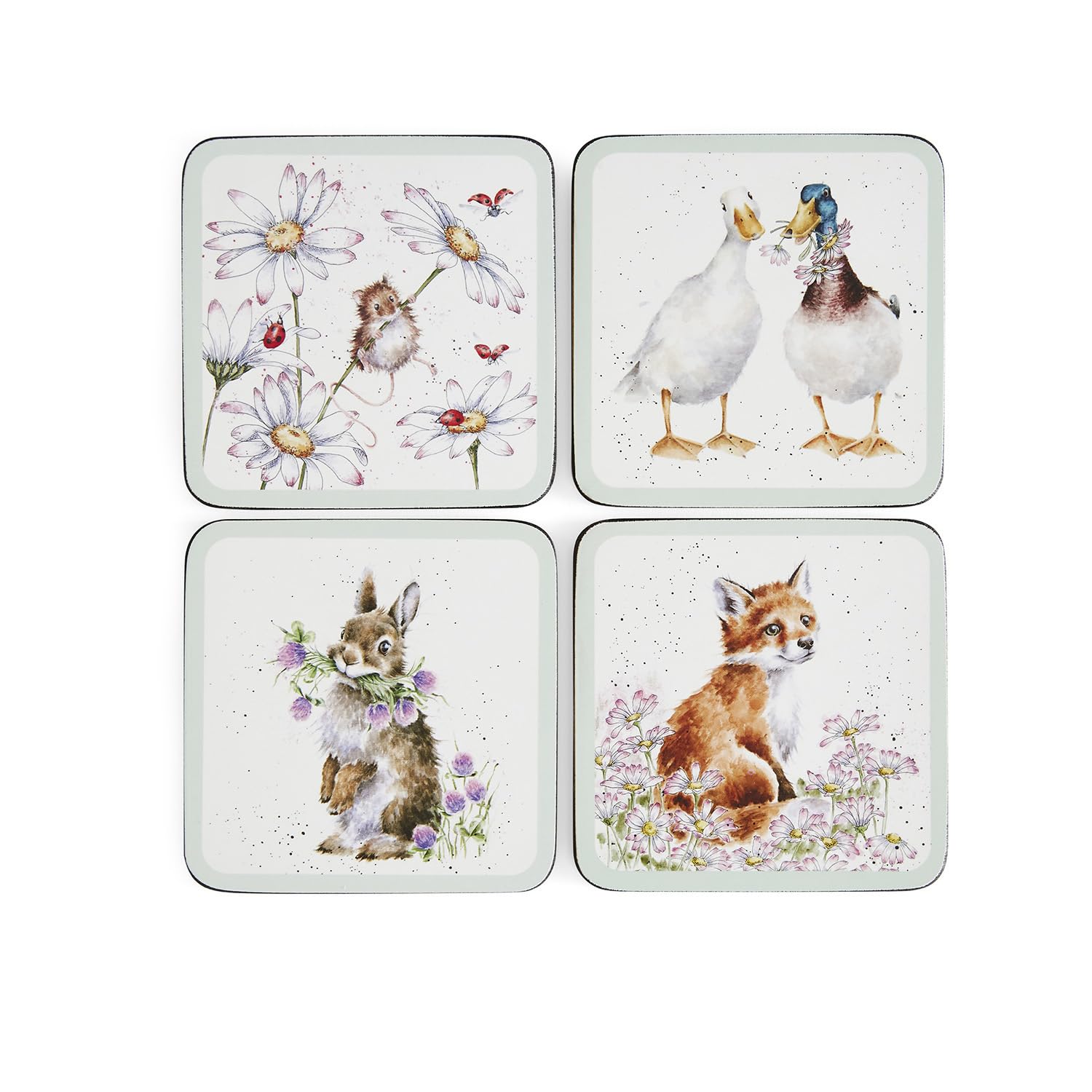 Wrendale Coasters Wildflowers Set of 4 Pimpernel