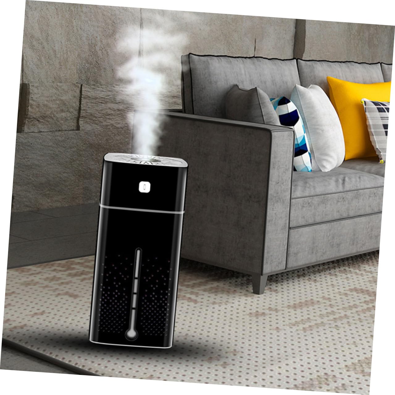 TOYANDONA Umidificatore USB Silenzioso da 1l con Vapore Ultrafine per Casa, Ufficio e Auto, Multifunzionale