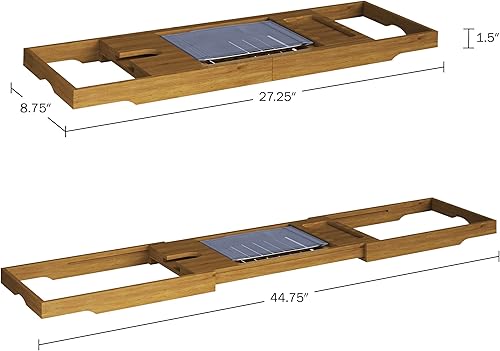 Miniatura 8 de Bandeja de bambú para pica expansible Bath Dreams
