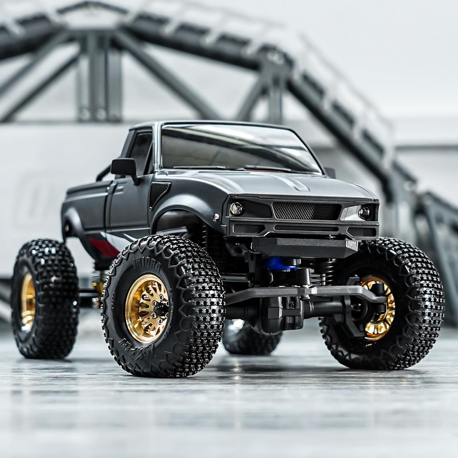 INJORA 1.0 Plus Brass Beadlock Wheel Rim for 1/24 1/18 RC Crawler TRX4M Ascent18 SCX24 FCX24 Upgrade(Brass)