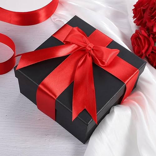 Miniatura 5 de Cinta roja de San Valentín de 120 yardas, cinta roja de San Valentín para envolver regalos, cintas de satén para rosas hechas a mano, manualidades,