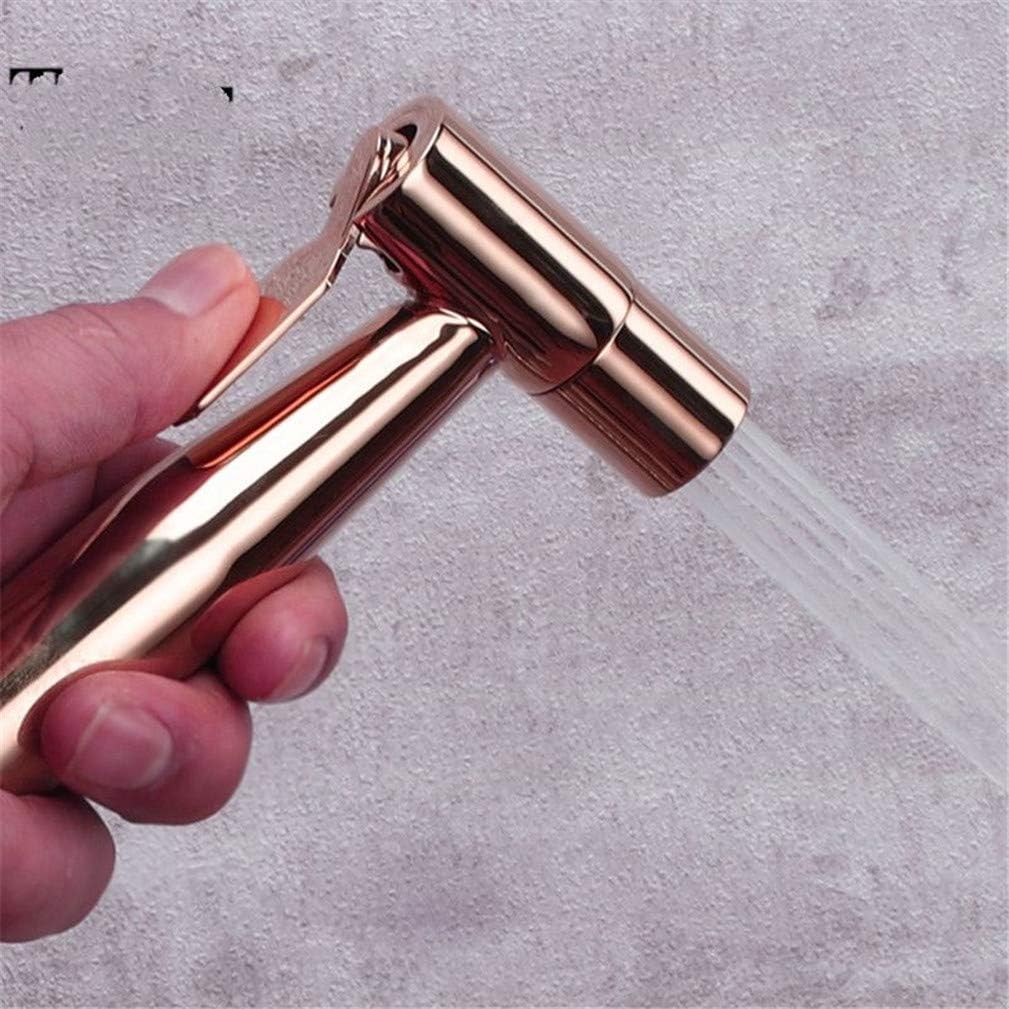 Hand Held Bidet Sprayer Douche Toilet Kit Rose Gold Brass Shower Head Copper Valve Set Bidet Faucet Set Toilet,Rose Gold A