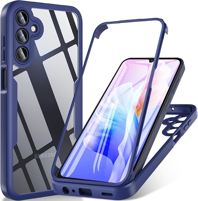 BESINPO Funda para Samsung Galaxy A15 5G/4G, Carcasa Antigolpes 360 Grados con Protector de Pantalla Integrado, Robusta Cara Case Anti-Amarilleo Capa Funda para Samsung A15 5G/4G - Negro