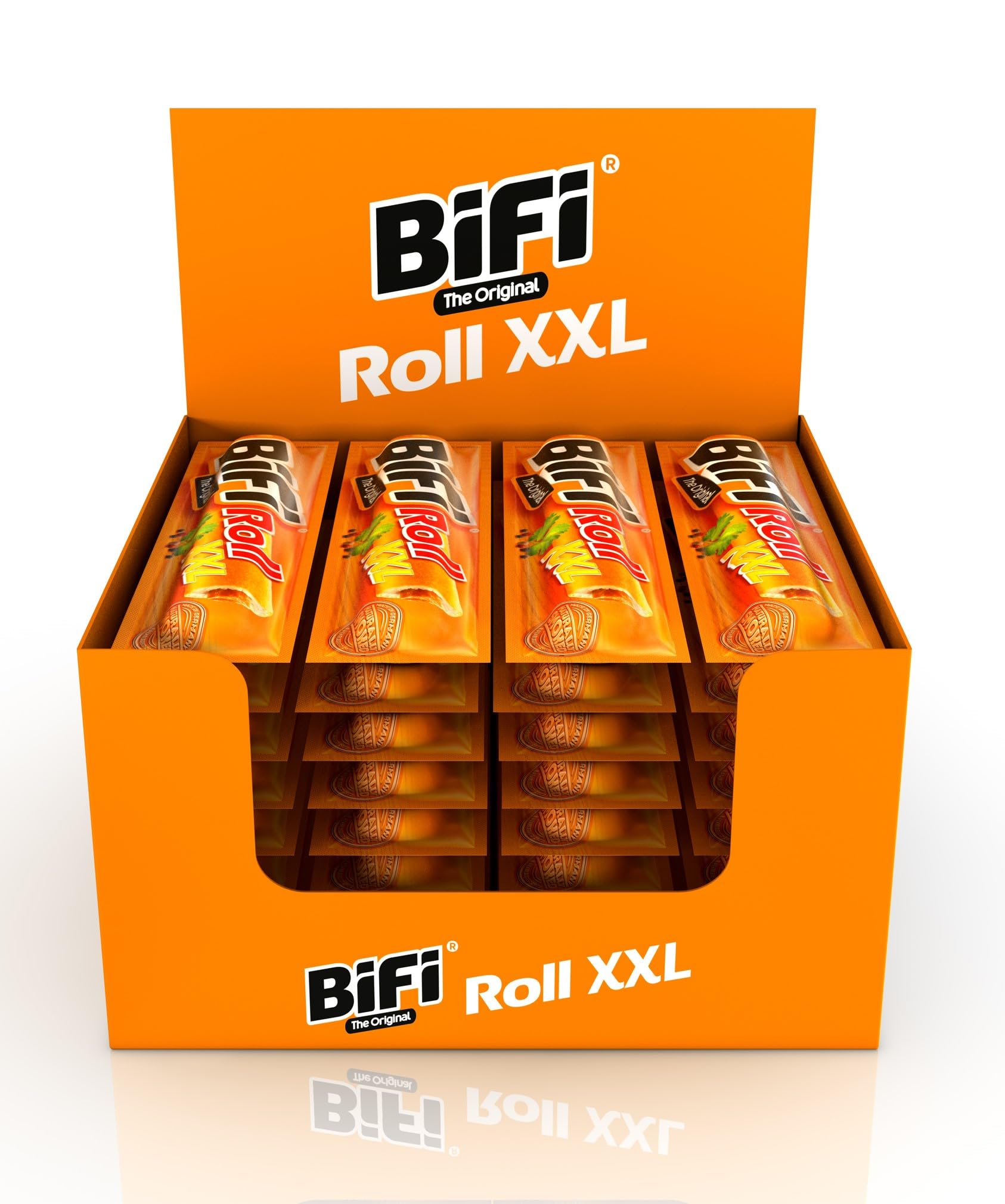 BiFi Roll XXL, Salamino in Morbido Panino, Snack in Formato Tascabile, da Gustare in Viaggio, in Ufficio o Quando fai Sport, Con Pepe, Coriandolo e Aglio, Confezione da 24 (24 X 70 g)