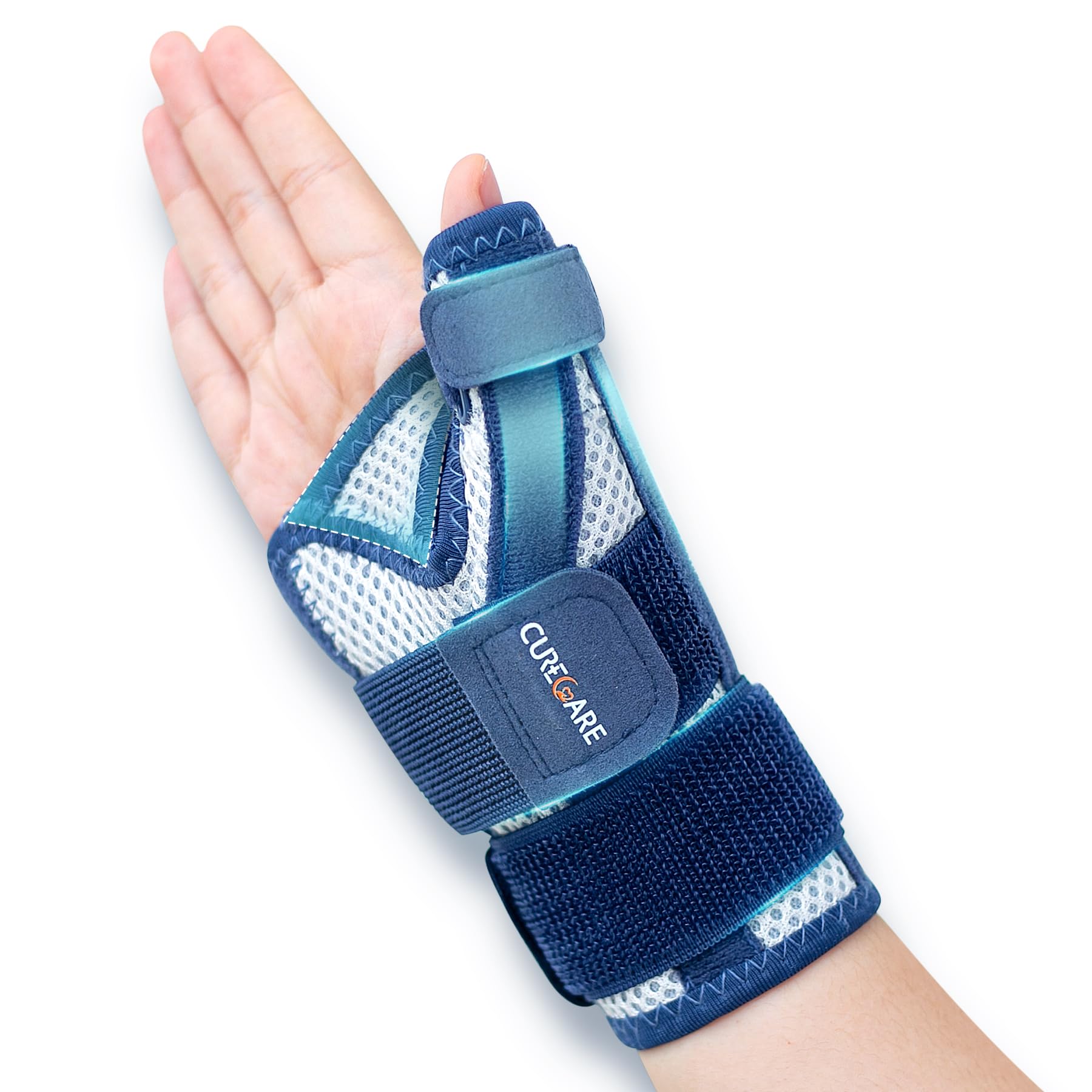 New Updated Thumb Brace for Women and Men, Reversible Trigger Thumb Splint for Day & Night Support, Breathable Thumb Stabilizer for Arthritis, Tendonitis, Sprains Thumb Pain Relief (Navy)