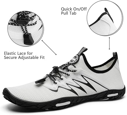 Water Shoes Mens Womens Beach Swim Shoes Quick-Dry Aqua Socks Pool Shoes for Surf Yoga Water Aerobics