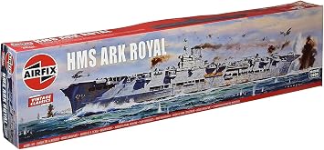 Airfix Ship Model Kit Vintage Classics - A04208V HMS Ark Royal, Plastic Watercraft Model Kits for Adults & Kids Ages 8+, Skill Level 3, 1600 Scale WW2 Warship Models, Miniature Battleship Navy Gifts